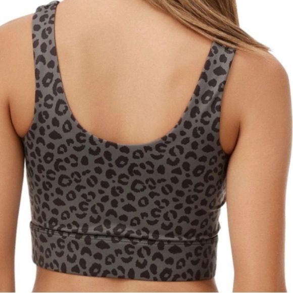 Anthropologie All Fenix Sports Charcoal Leopard Jagger Long Bra size medium bra - Picture 4 of 9